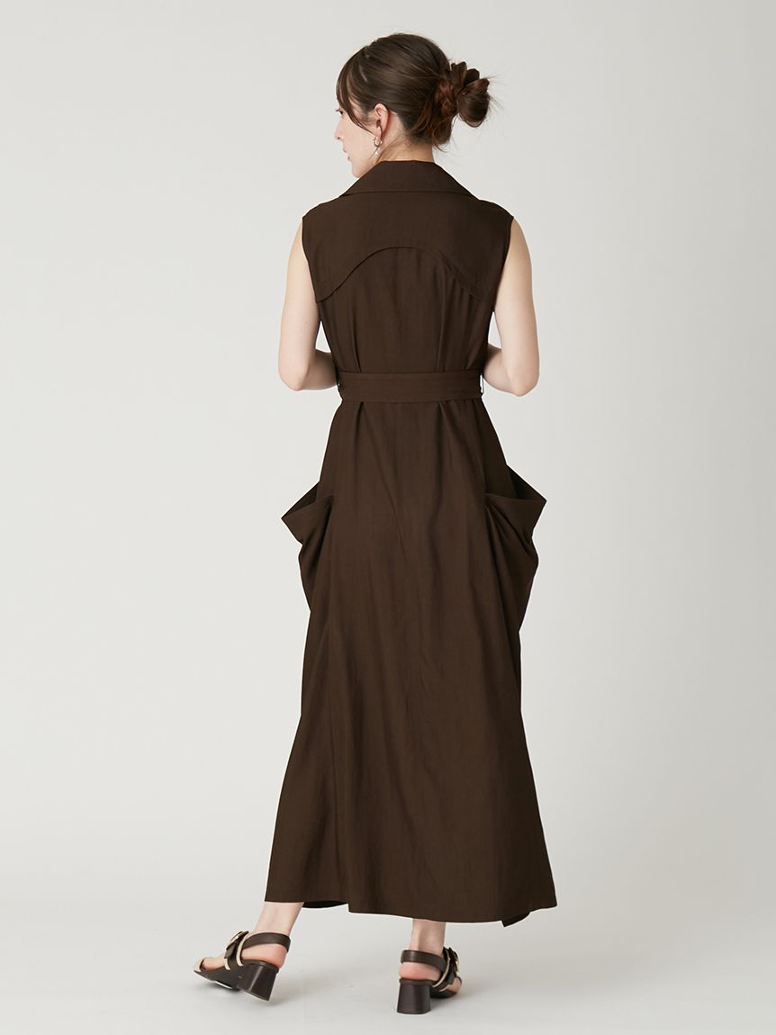 【美品】sacai  リネン混　ワンピース　チュニック　ドッキング　レオパード 中古・古着通販】sacai (サカイ) リネン混 ドッキング ウエスタン