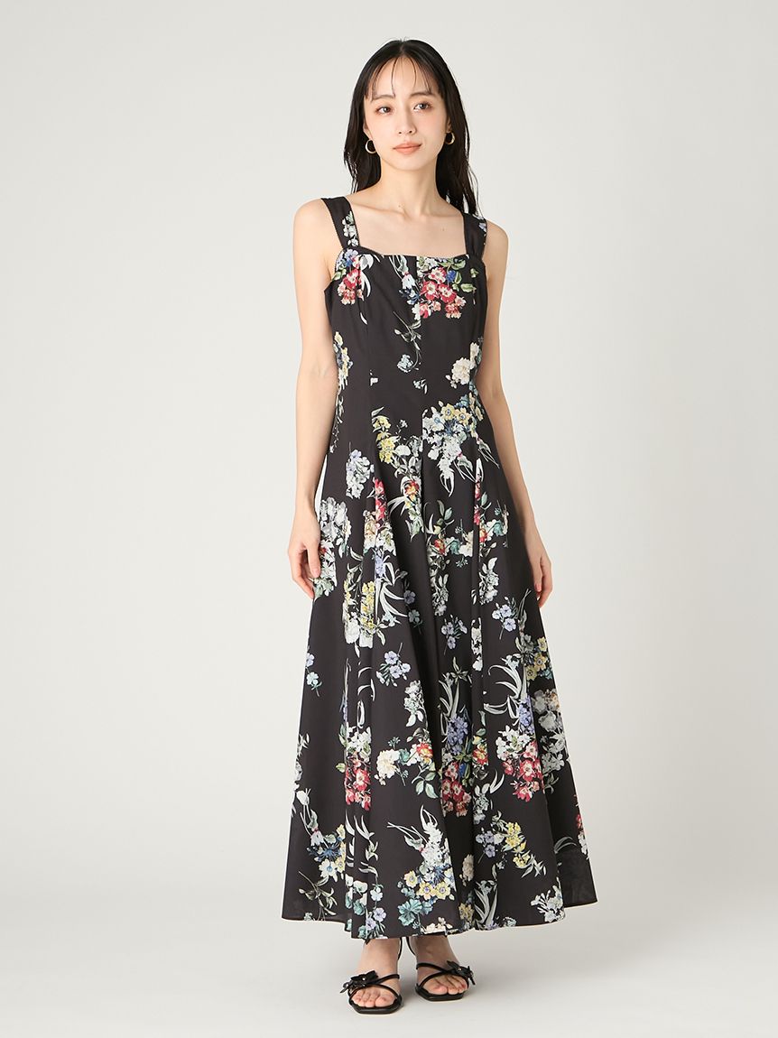 FRAY I.D ♡ 完売品！レア 美品 花柄 ロング ワンピ ース 黒 ② FRAY I.D - フレイアイディー 福袋 花柄ワンピースの通販 by ゆかちん