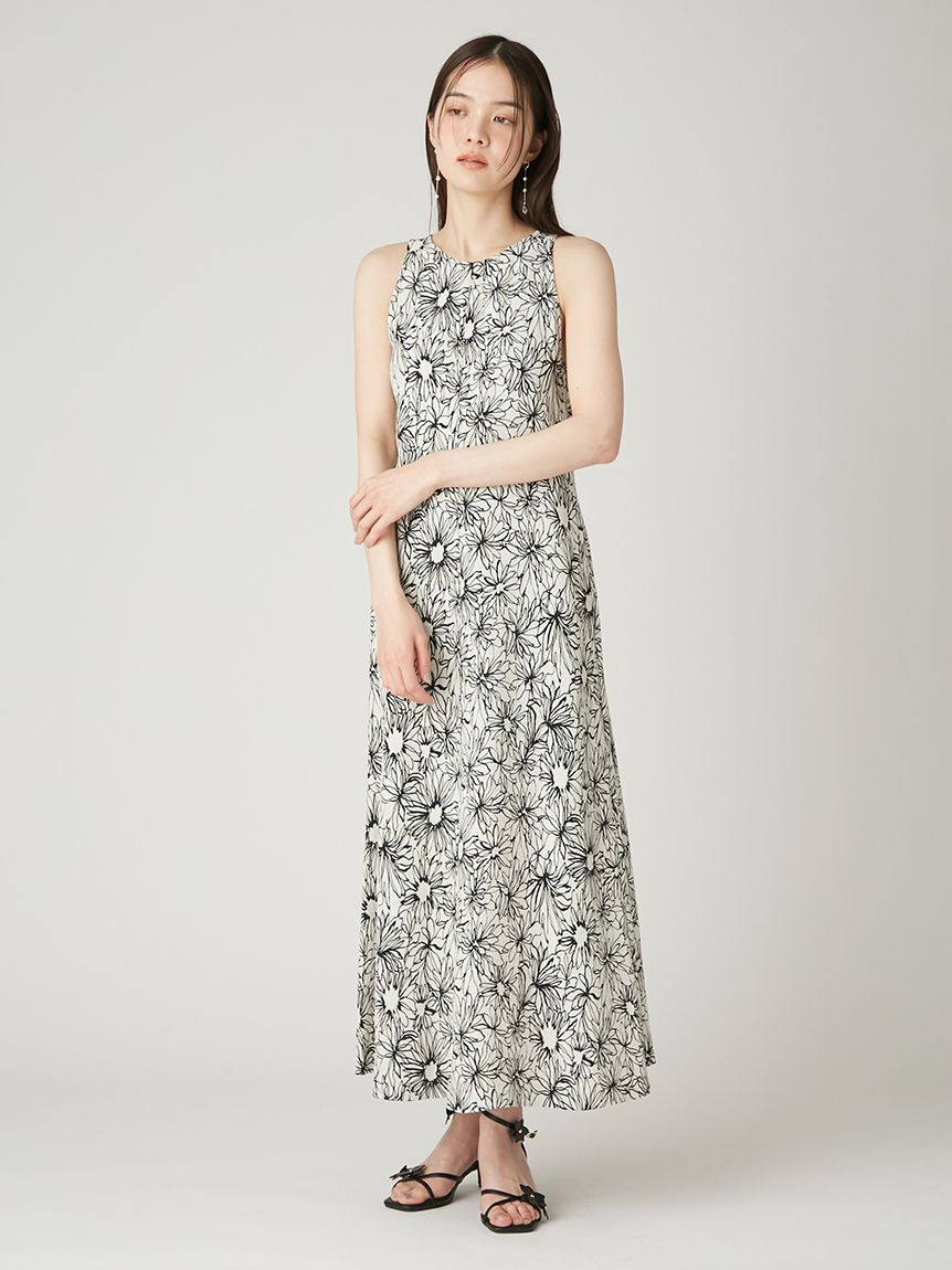 バックスリットジャガードワンピース(マキシ・ロングワンピース
