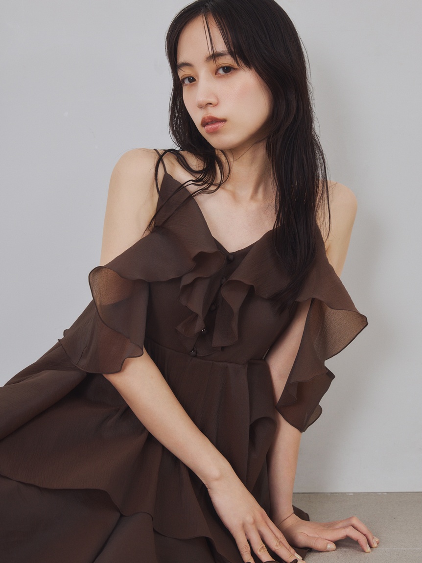 FRAY I.D 2wayフリルキャミワンピース 2wayフリルキャミワンピース(マキシ・ロングワンピース)｜ワンピース