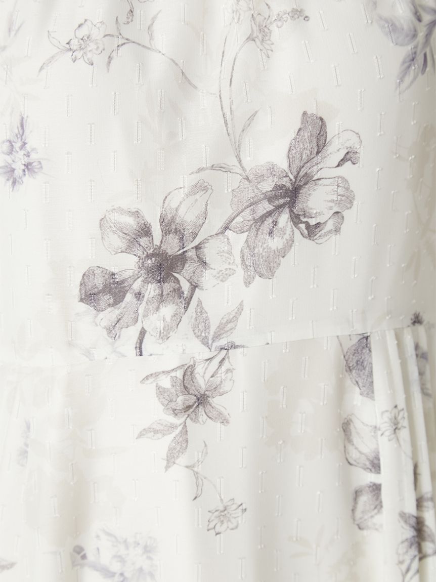 2wayボウタイフラワープリントワンピース(ロングワンピース)｜DRESS