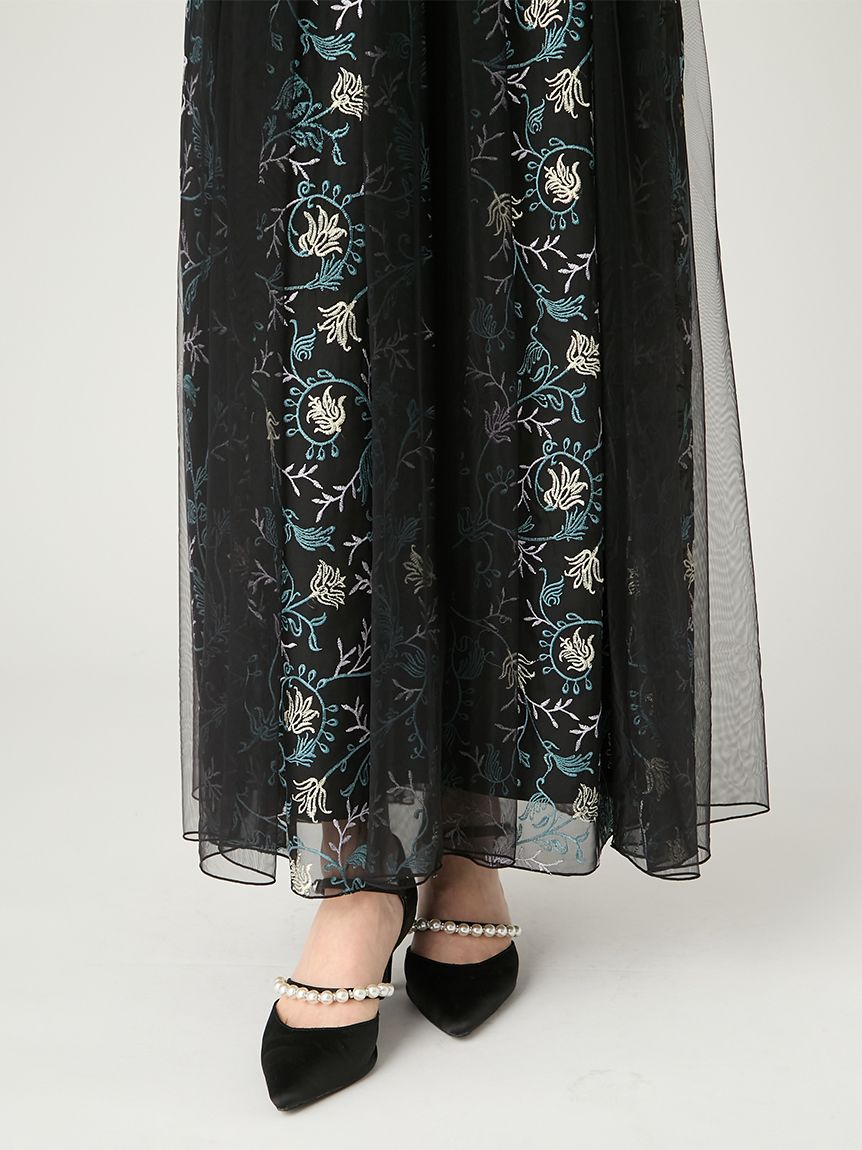 ボタニカル刺繍レースアップドレス(ロングワンピース)｜DRESS｜FRAY