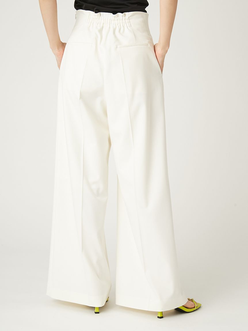 ハイウエストタックワイドマリンパンツ／ウォッシャブル・UVカット・防