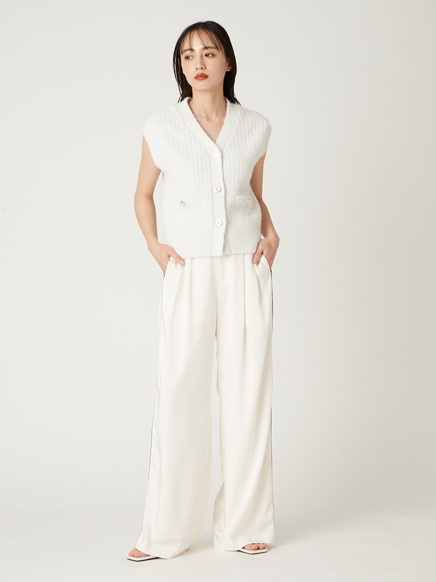 GlamLips サイドベルト サテン WIDE-PANTS GlamLips サイドベルトサテンWIDE-PANTSグラムリップス