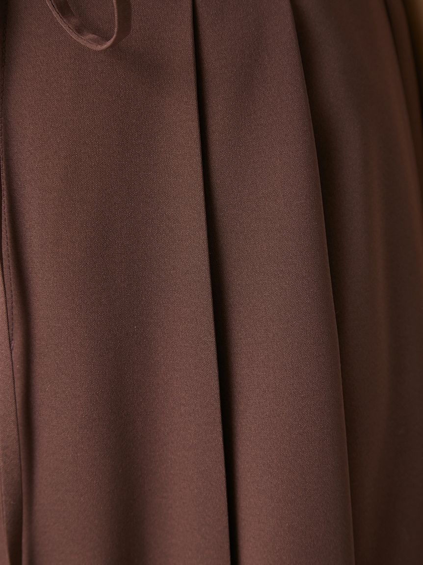 アセテートオーガンジータックワイドパンツ／ウォッシャブル