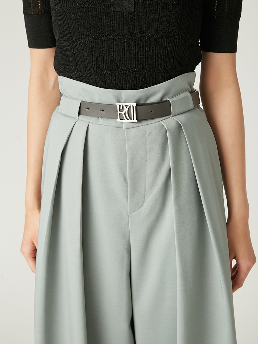 最終値下げ　新品　FRAY I.D コルセットベルトタックワイドパンツ 最終値下げ 新品 FRAY I.D コルセットベルトタックワイドパンツ