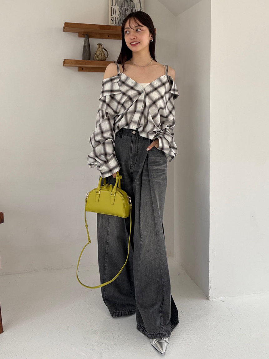 ボックスタックワイドデニムパンツ(ワイドパンツ)｜パンツ｜FRAY I.D