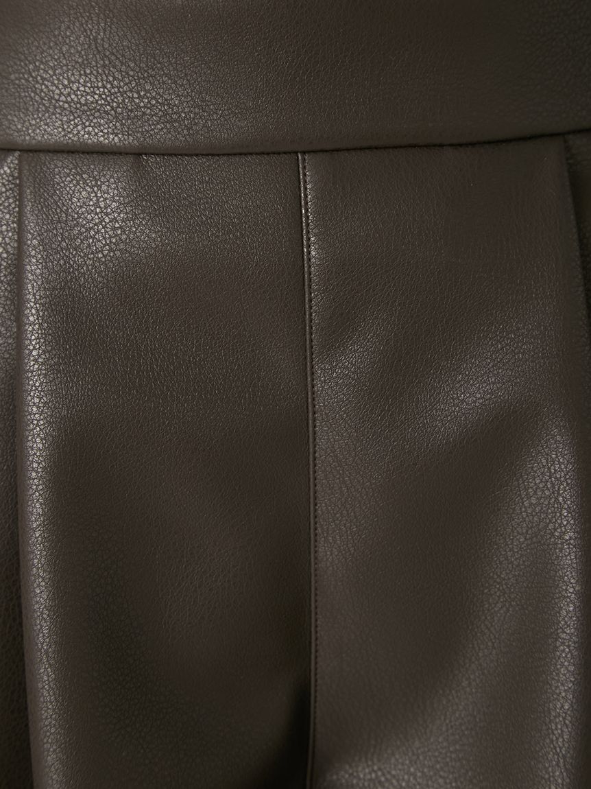 レースヘムレザーライクショートパンツ(ショート・ハーフパンツ