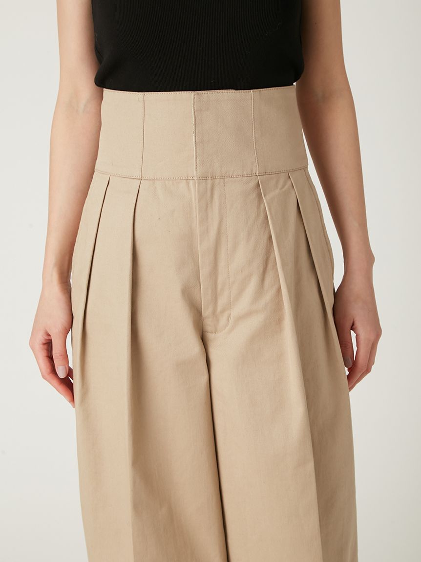 びぃ出品　リクエスト品 FRAY I.D｜Dickies】ツータックワイドツイルパンツ(ロングパンツ