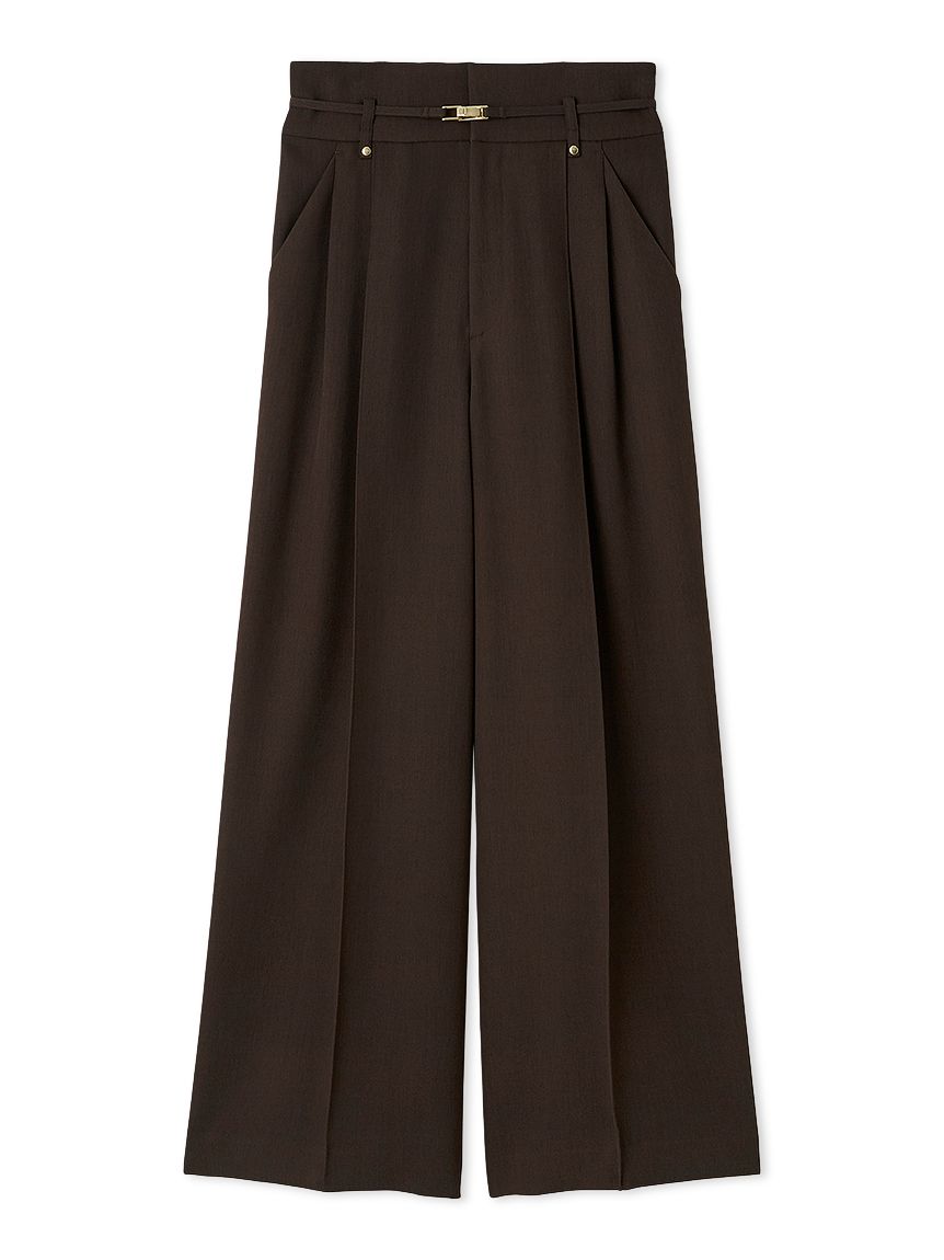 FENDI サテン ハイウエスト ショーツ ベルト付き　キュロットスカート 新作！ハイウエストベルトスリータックパンツ | FRAY I.D | ショップ