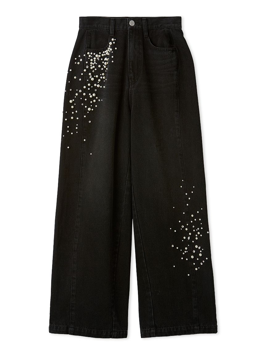 ハイウエストビジューデニム(ロングパンツ)｜パンツ｜FRAY I.D（フレイ