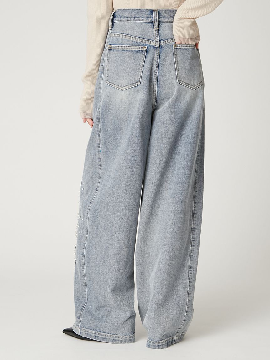 ハイウエストビジューデニム(ロングパンツ)｜パンツ｜FRAY I.D（フレイ