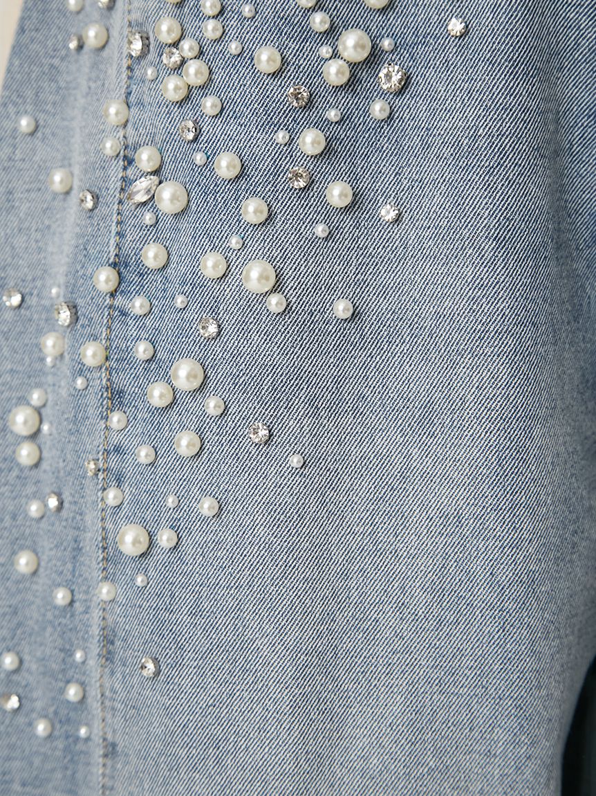 ハイウエストビジューデニム(ロングパンツ)｜パンツ｜FRAY I.D（フレイ