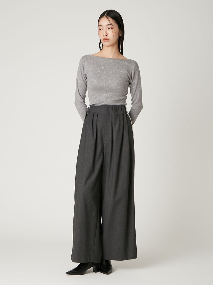 マーク＆ロナ 総柄 ロゴ スリムフィット ロングパンツ グレー 40 マーク＆ロナ 総柄 ロゴ スリムフィット ロングパンツ グレー