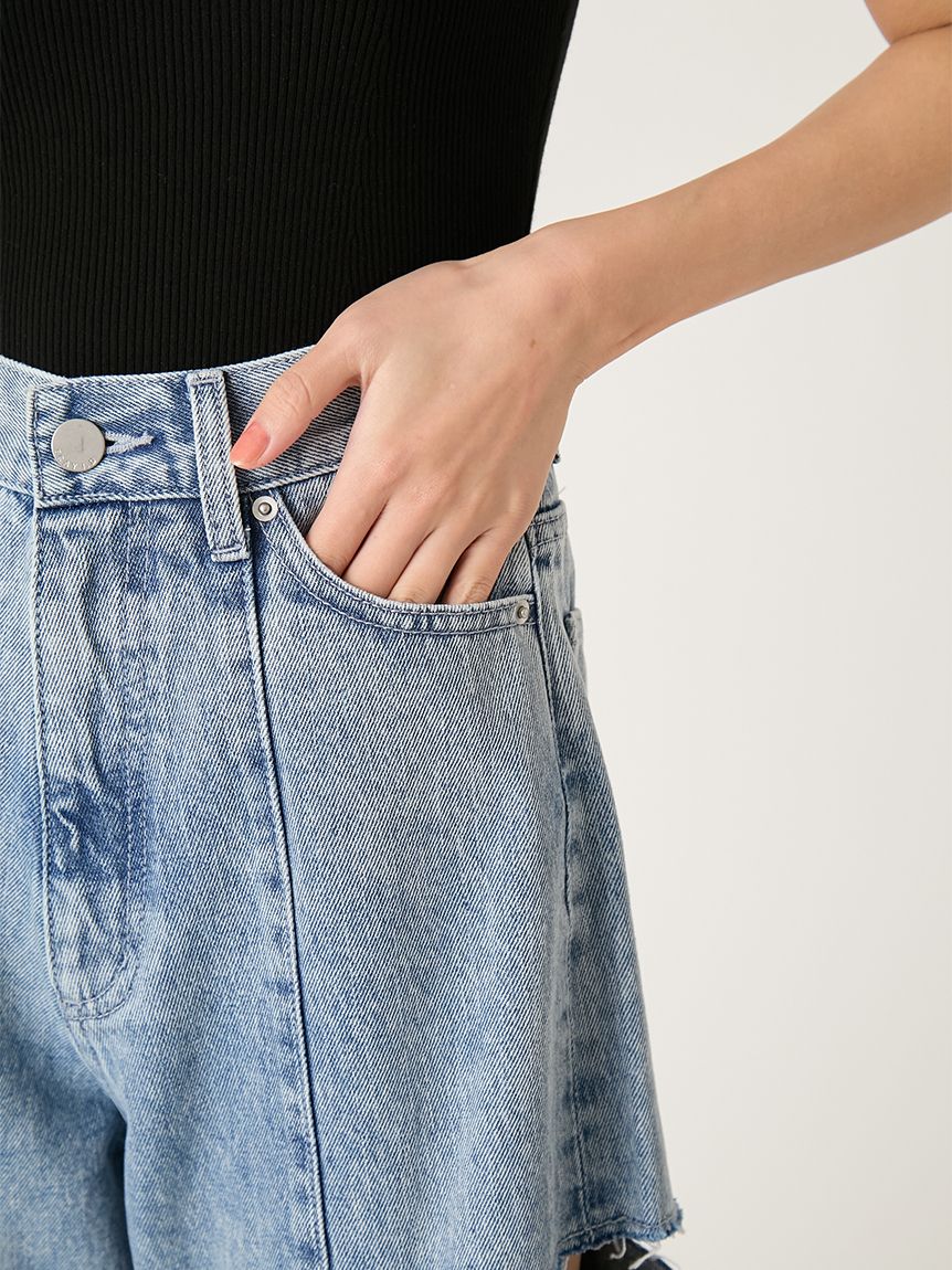 00サイズあり】カットアウトバレルデニムパンツ(ロングパンツ)｜パンツ