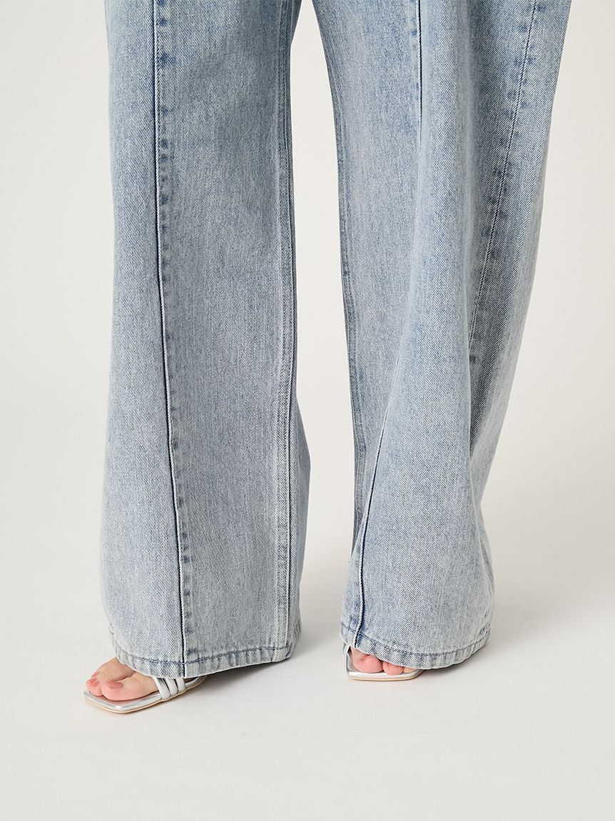 00サイズあり】カットアウトバレルデニムパンツ(ロングパンツ)|パンツ 00サイズあり】カットアウトバレルデニムパンツ(ロングパンツ)|パンツ