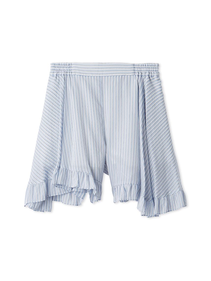 alo ライトブルー フリル付きショートパンツ alo ライトブルー フリル