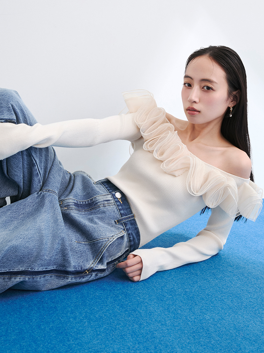 サイドラインワイドデニムパンツ(ロングパンツ)｜パンツ｜FRAY I.D