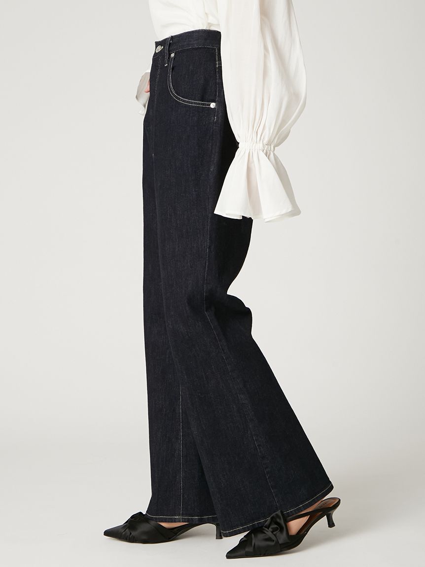 witnessvalley フレアパンツ XWFTP08H3 メルトタッチ リラックス フレアパンツ 9分丈