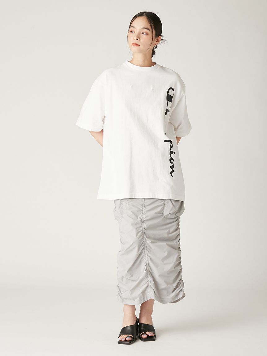 Champion】シャーリングストレートスカート(ロングスカート