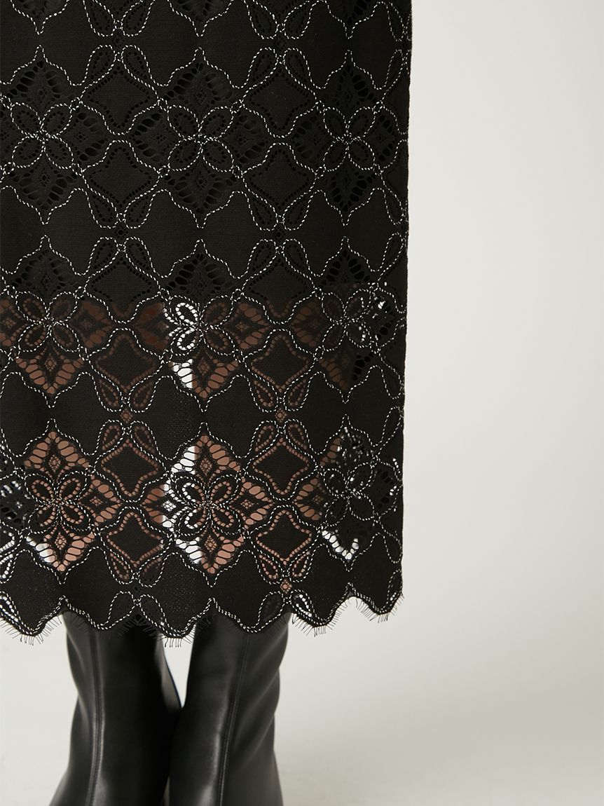 ☆yt2さま専用です☆ コードバイカラーレースタイトスカート(ロングスカート