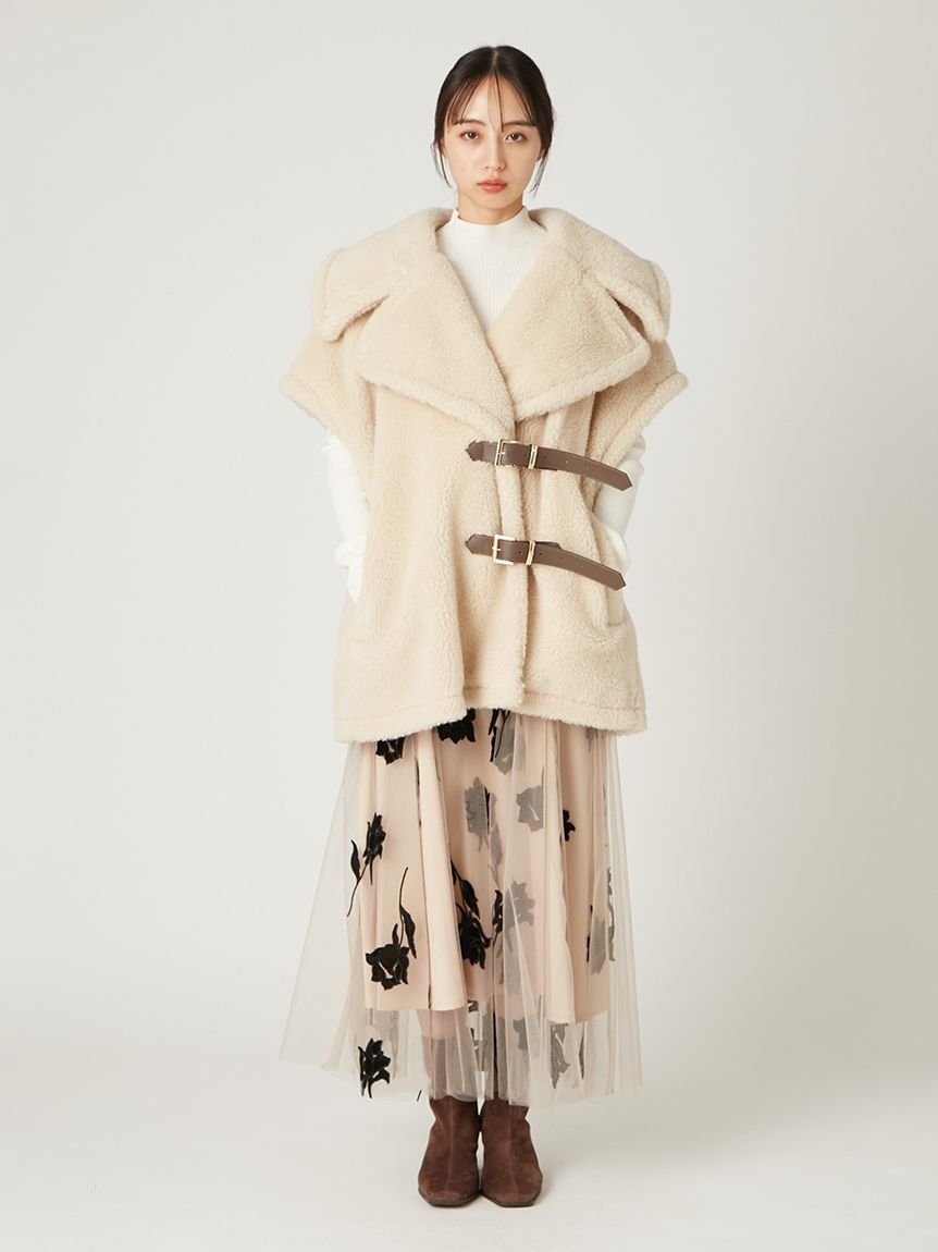 スカート soeur FW25 Skirts (JUP0131 VARNAGRI2125W) チュールドッキングパフスカート｜JENNE(ジェンヌ)公式通販
