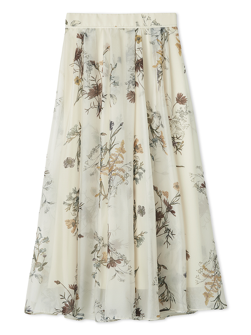 FRAY.I.D ホワイト フレアスカート FRAY I.D スカート アシメフレアスリットティアードスカート