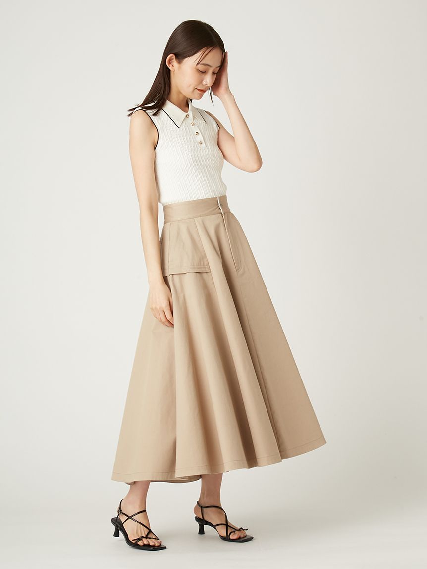 FRAY I.D｜Dickies】チノフレアスカート(ロングスカート