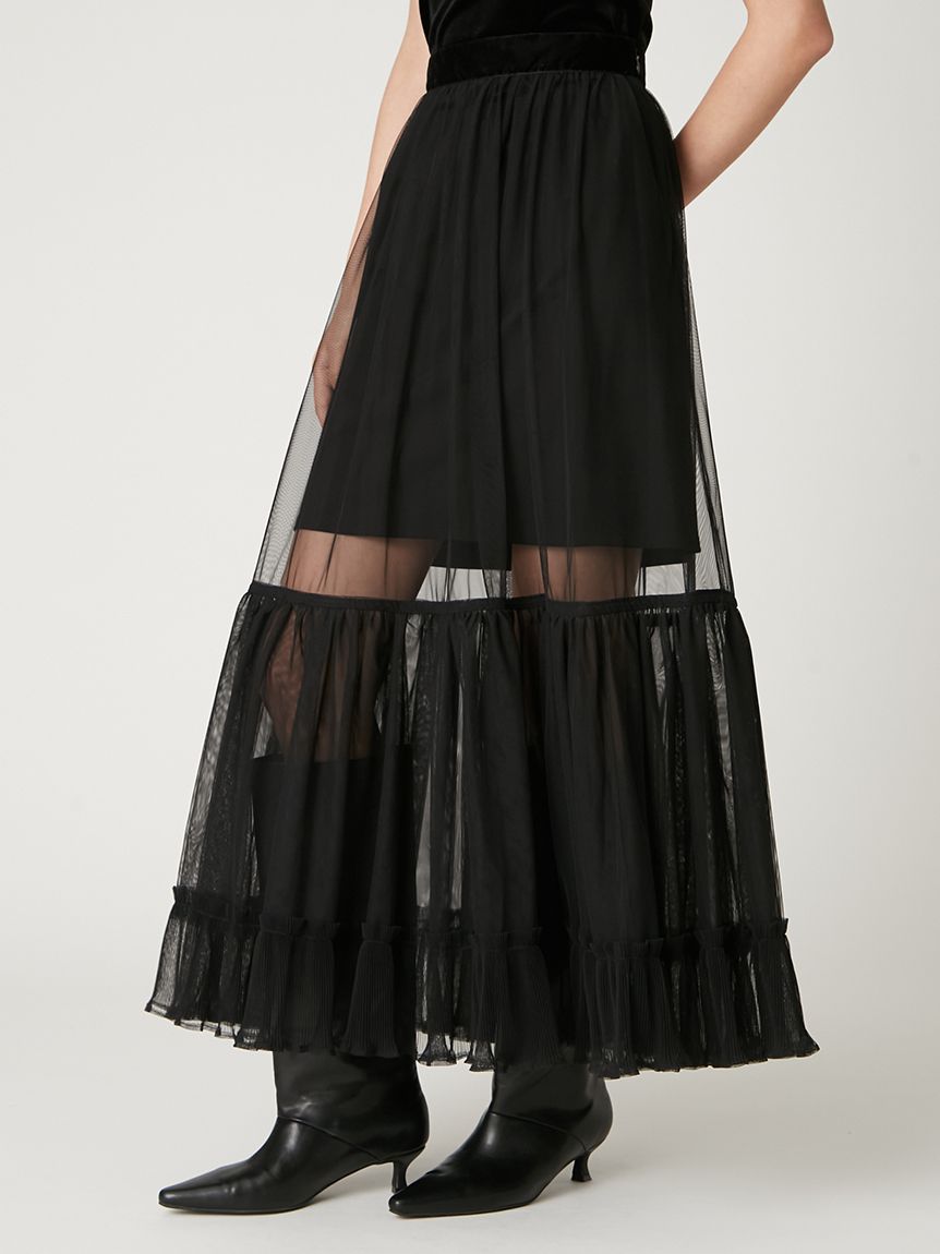 プリーツヘムチュールスカート(ロングスカート)｜スカート｜FRAY I.D