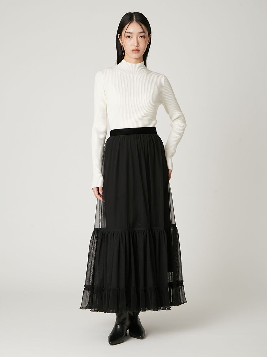 プリーツヘムチュールスカート(ロングスカート)｜スカート｜FRAY I.D