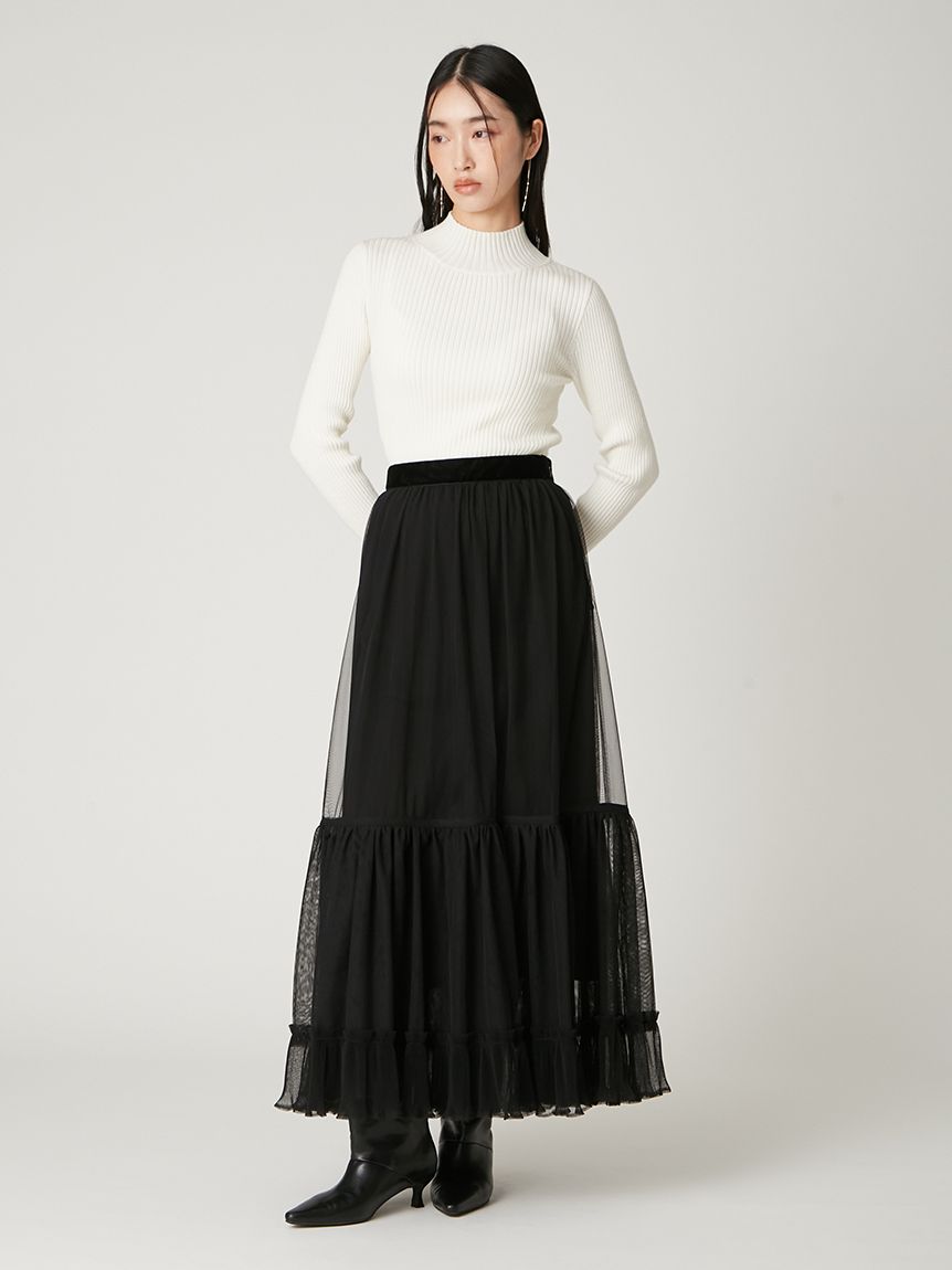 プリーツヘムチュールスカート(ロングスカート)｜スカート｜FRAY I.D