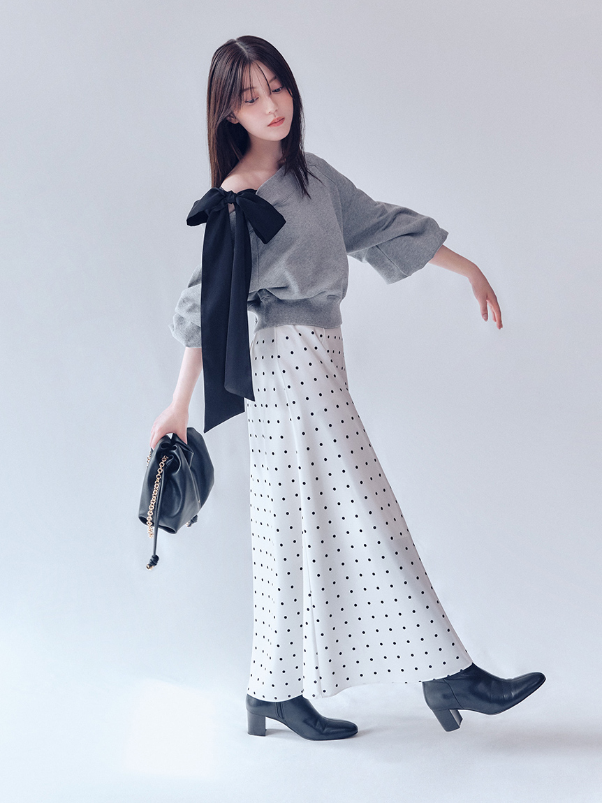 ハイウエストサテンナロースカート(ロングスカート)｜スカート｜FRAY