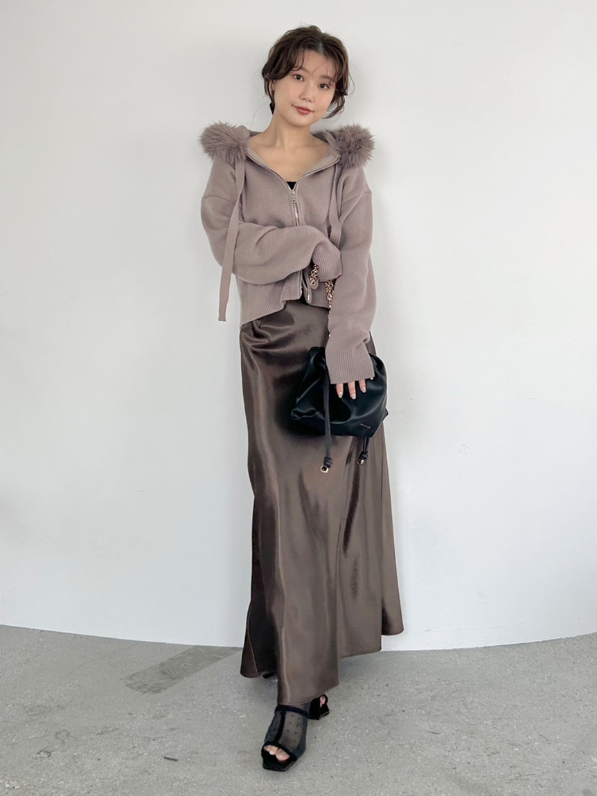 ハイウエストサテンナロースカート(ロングスカート)｜スカート｜FRAY