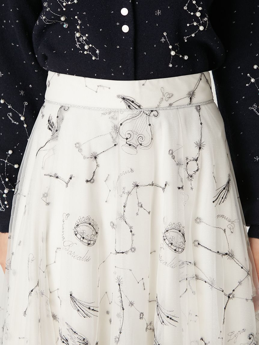 エトワールエンブロイダリーチュールスカート(ロングスカート