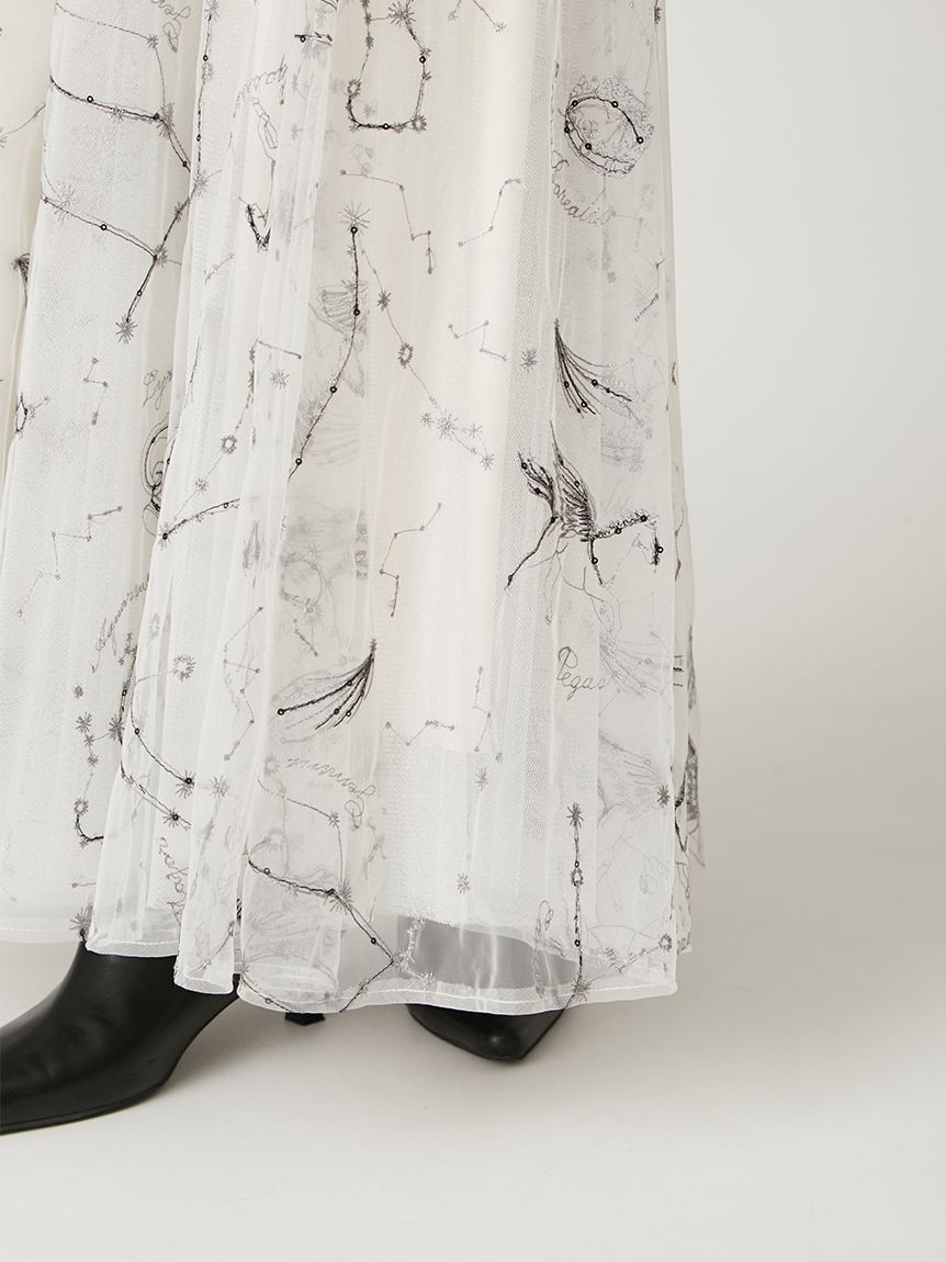 エトワールエンブロイダリーチュールスカート(ロングスカート