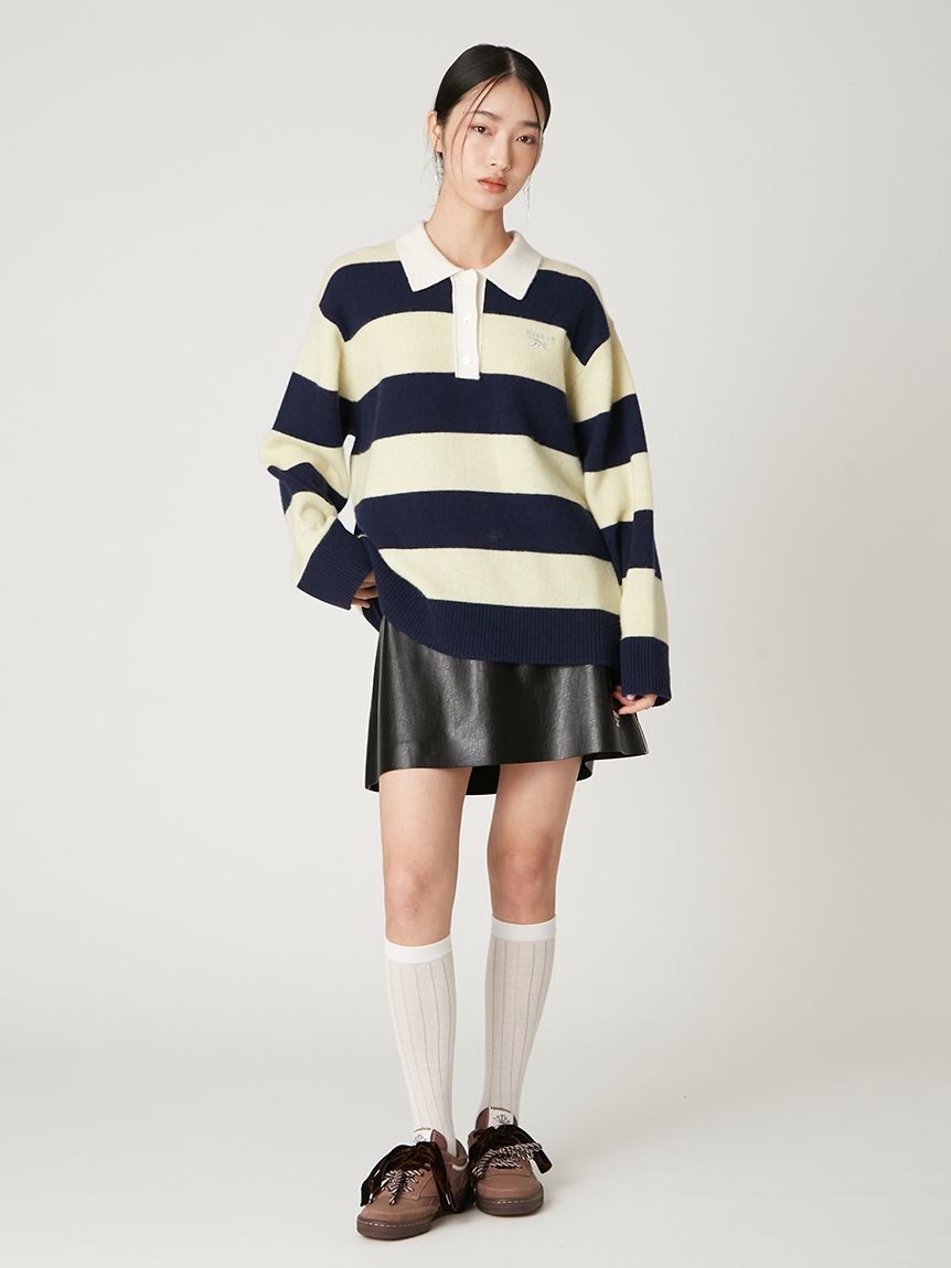 Reebok× FRAY I.D】サイドパイピングミニスカート(ミニスカート