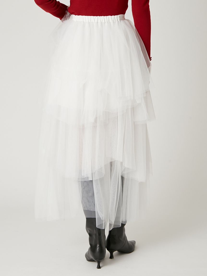 チュールアシメティアードスカート(ロングスカート)｜スカート｜FRAY