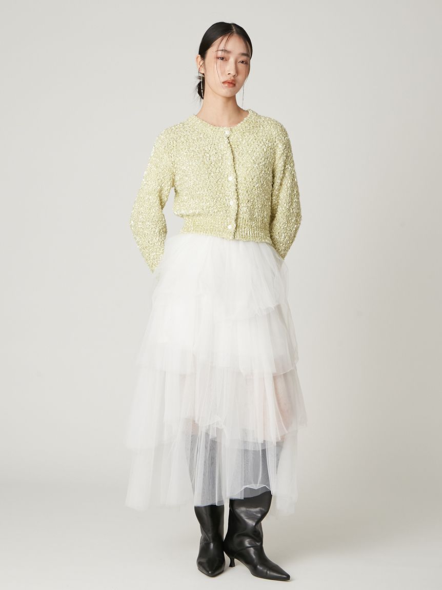チュールアシメティアードスカート(ロングスカート)｜スカート｜FRAY