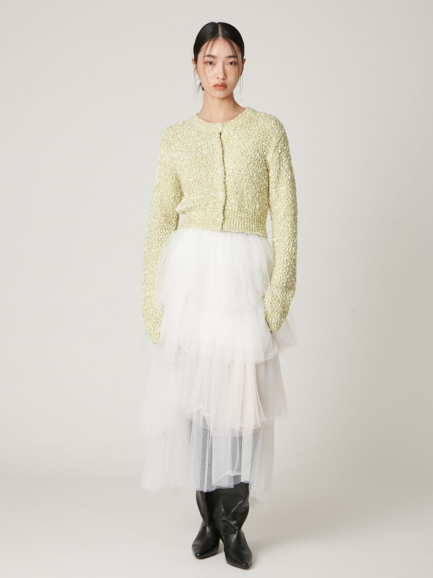 チュールアシメティアードスカート(ロングスカート)｜スカート｜FRAY