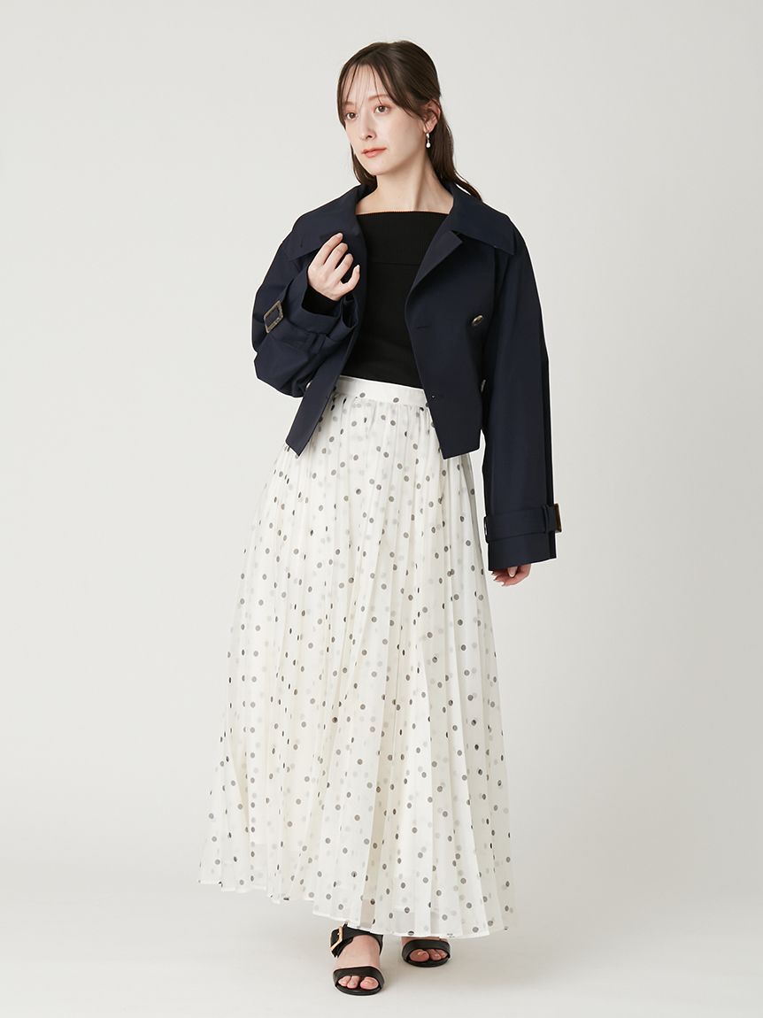 LOEFF オーガンジー ロングスカート LOEFF（ロエフ）の「＜LOEFF＞バックスリット オーガンジー スカート