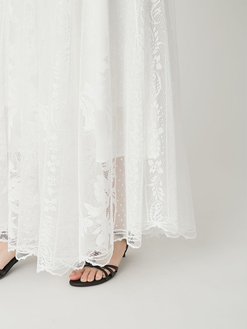 パネルレースマキシサーキュラースカート(ロングスカート)｜スカート