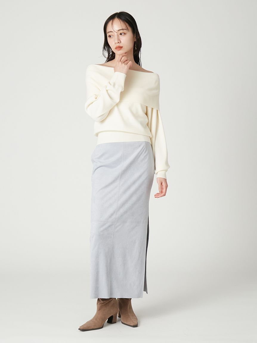 スリットタイトレザーライクスカート(ロングスカート)｜SKIRT｜FRAY