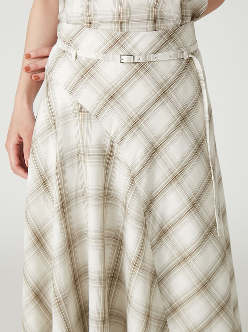 レーストリムイレヘムチェックスカート(ロングスカート)｜SKIRT｜FRAY