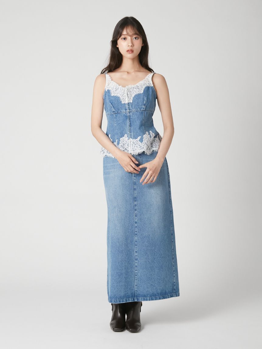 デニムハイウエストストレートスカート(デニムスカート)｜SKIRT｜FRAY