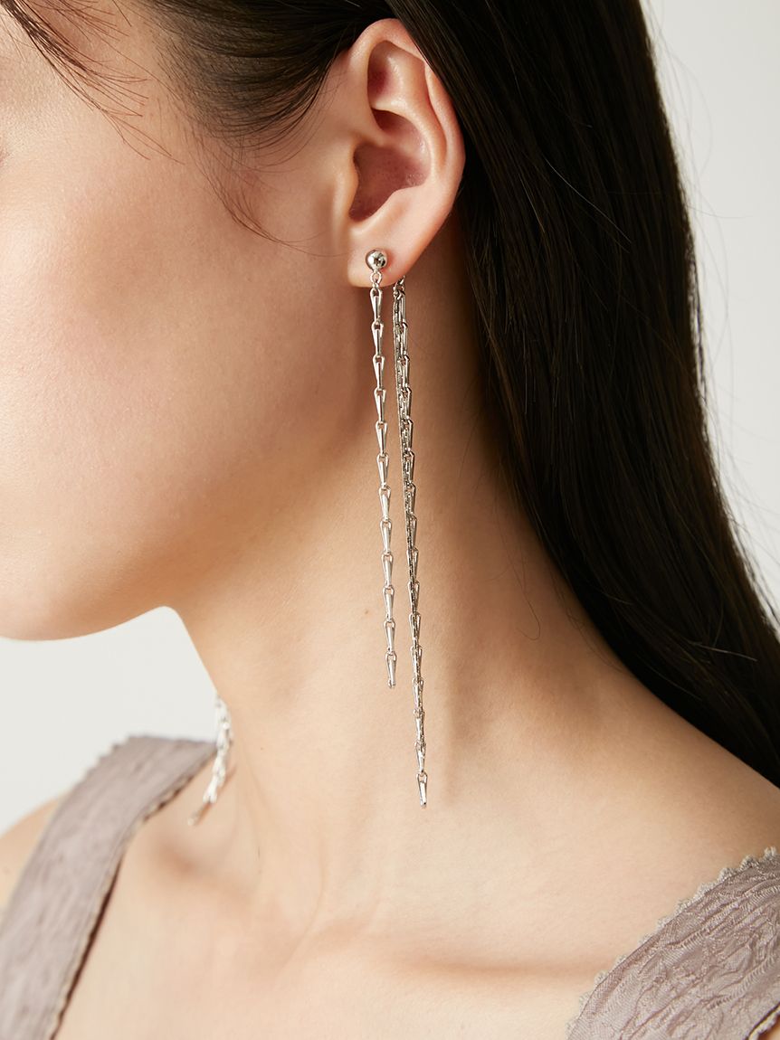バリエーションチェーンロングピアス(ピアス)｜アクセサリー