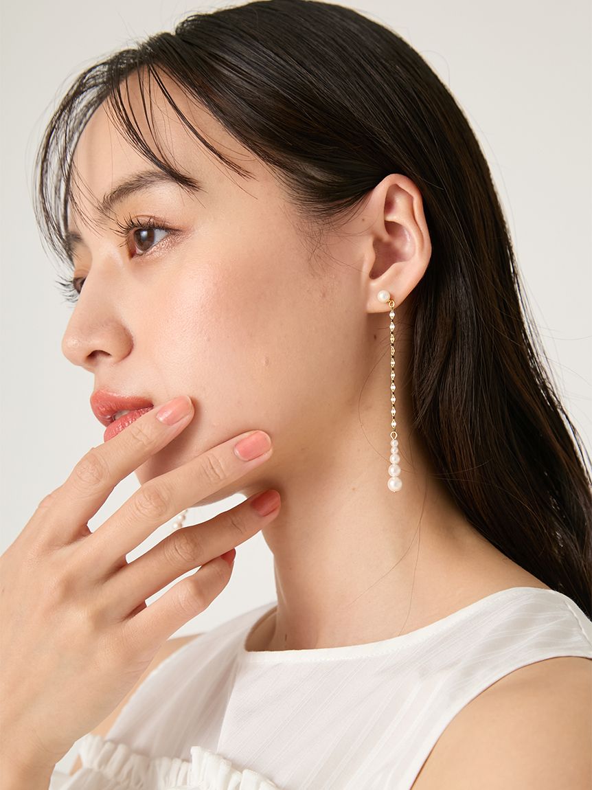 パールチェーンピアス(ピアス)｜アクセサリー｜FRAY I.D（フレイ
