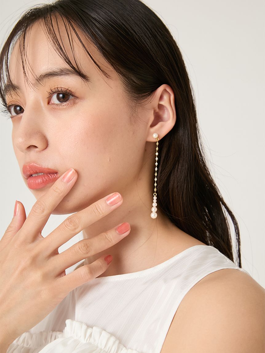 パールチェーンピアス(ピアス)｜アクセサリー｜FRAY I.D（フレイ