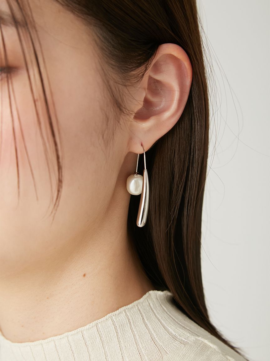 e.m. パールフープピアス パールフープピアス(ピアス)｜アクセサリー｜FRAY I.D（フレイ