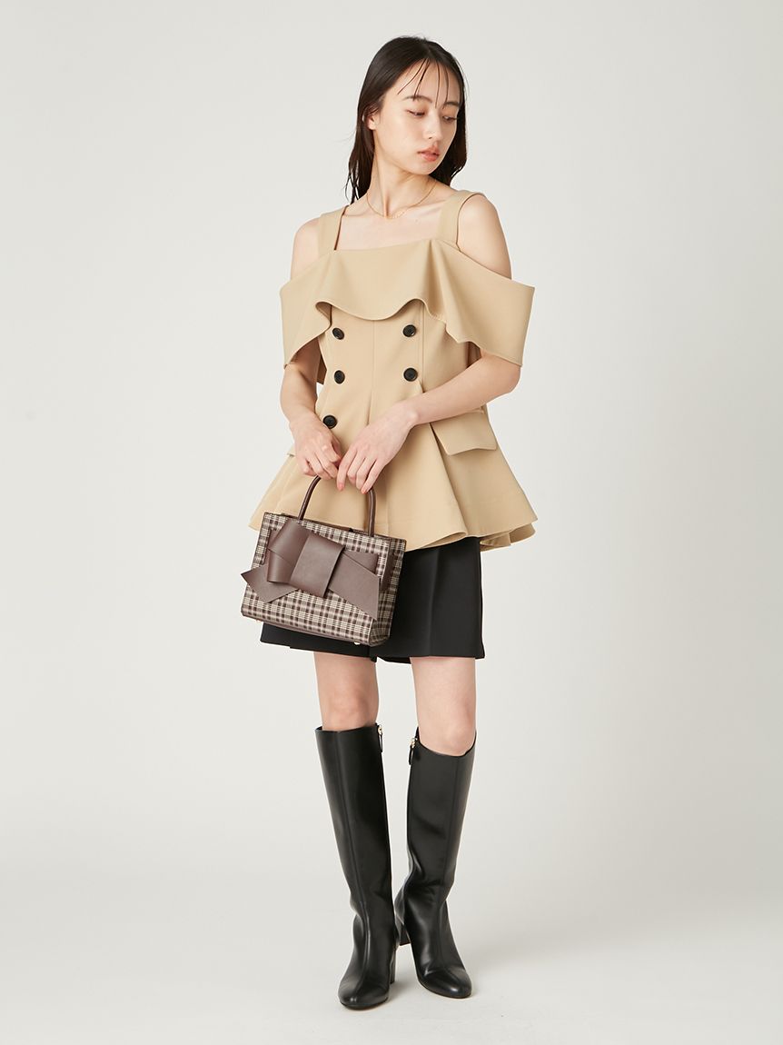 ルエル】チェックリボンミドルバッグ(ショルダーバッグ)｜バッグ｜FRAY