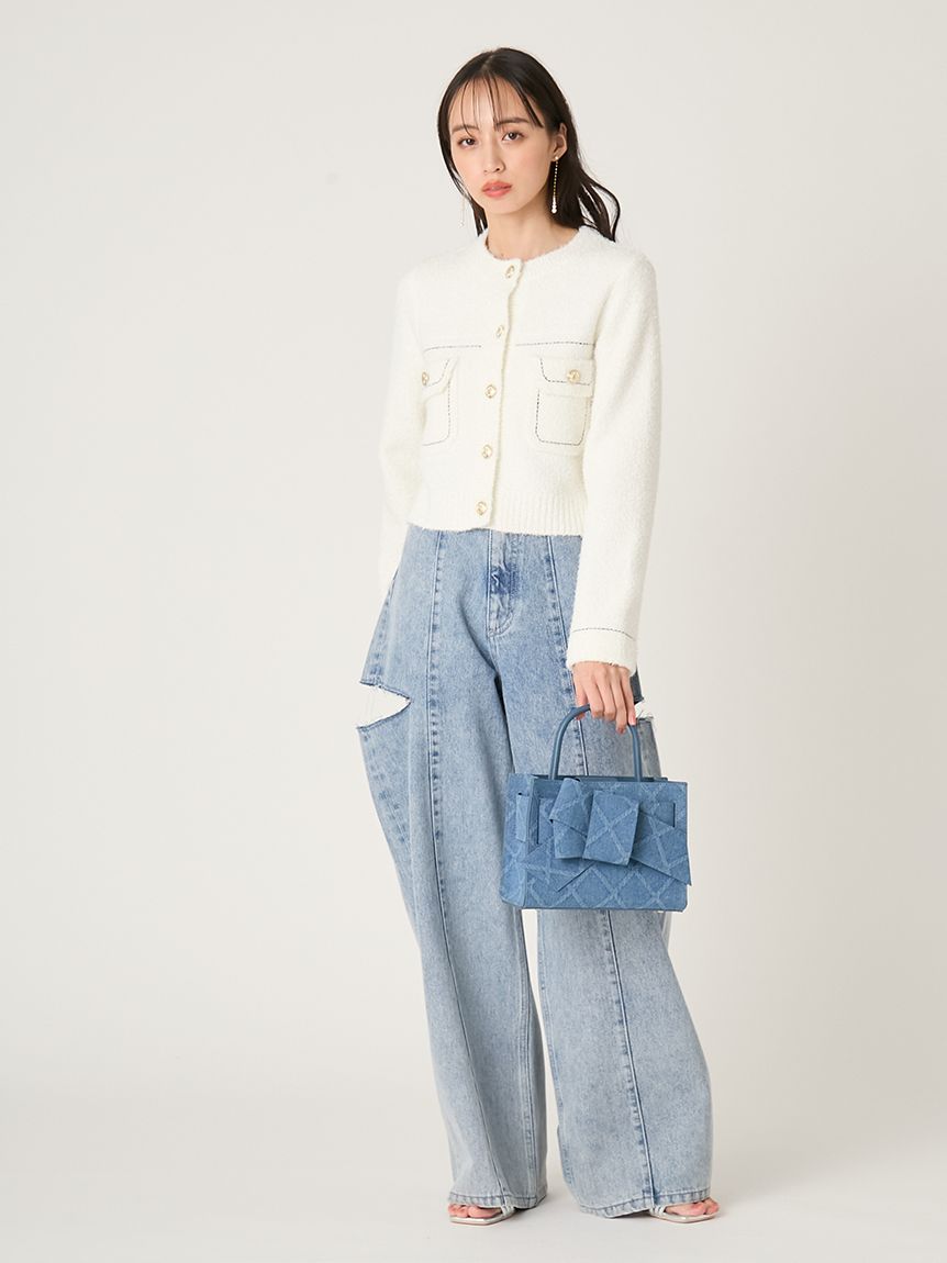 ルエル】デニムリボンミドルバッグ(ハンドバッグ)｜バッグ｜FRAY I.D